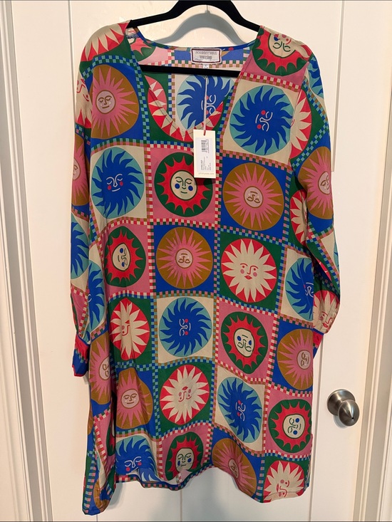 Johnny Was Dresses & Skirts - NWT Johnny Was Celestial Multicolor Long Sleeve Mini Dress - Bold Graphic Print